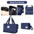 thumbnail image 3 of 5-Piece Luggage Set, 20/24/28 inch hardshell suitcases expandable duffel bag toiletry bag, Blue, 3 of 7