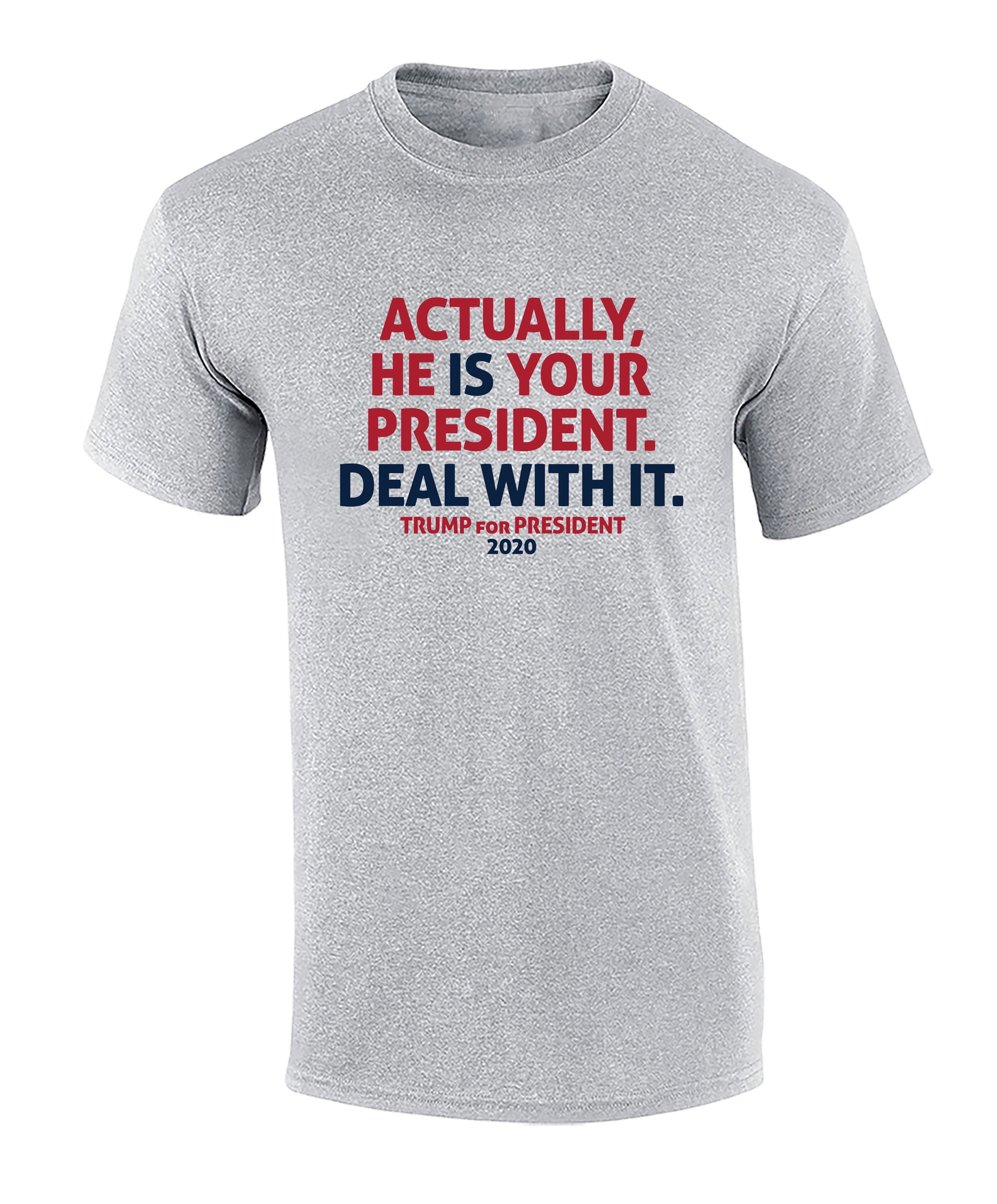 Political He is Your President Adult Short Sleeve Tee Shirt Carolina Blue - Picture 15 of 22