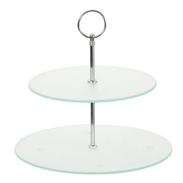 Creative Home Tempered Glass 2-Tier Cupcake Stand Cake Stand Dessert Stand Serving Stand