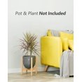 thumbnail image 2 of FFIY Plant Stand Mid Century Wood Flower Pot Holder (Plant Pot NOT Included) Modern Potted Stand Indoor Display Rack Rustic Decor, Up to 10 Inch Planter, Brown, 2 of 8