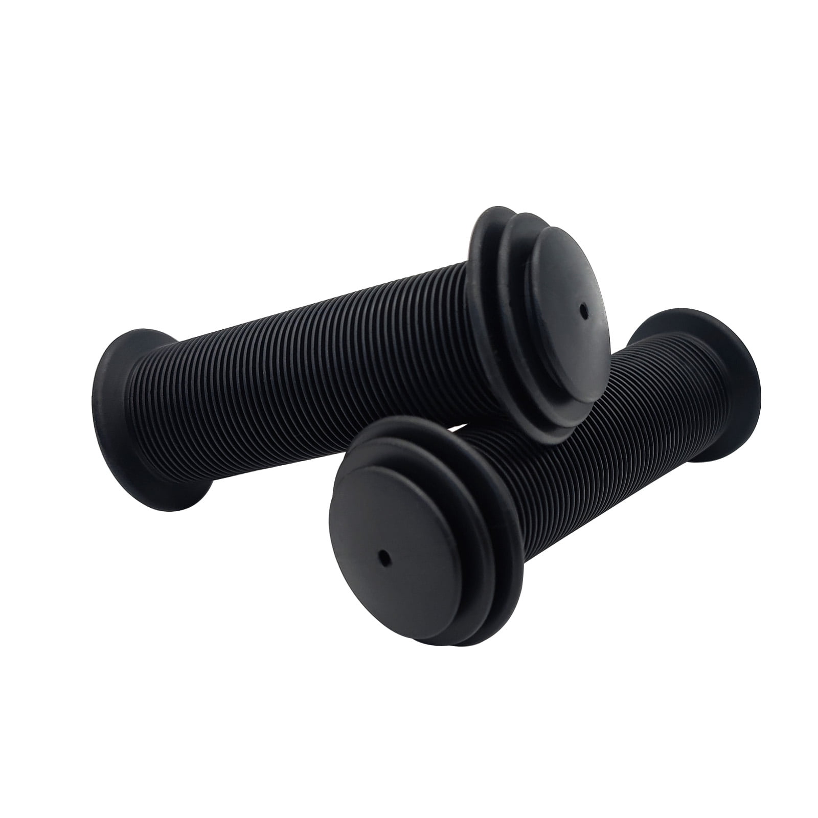 2pcs Bike Handlebar Grips, Non-Slip Soft Rubber Cycling Grips for Universal Bikes, Mountain Bikes, Scooters, Balance Bikes, Folding Bikes (Black)