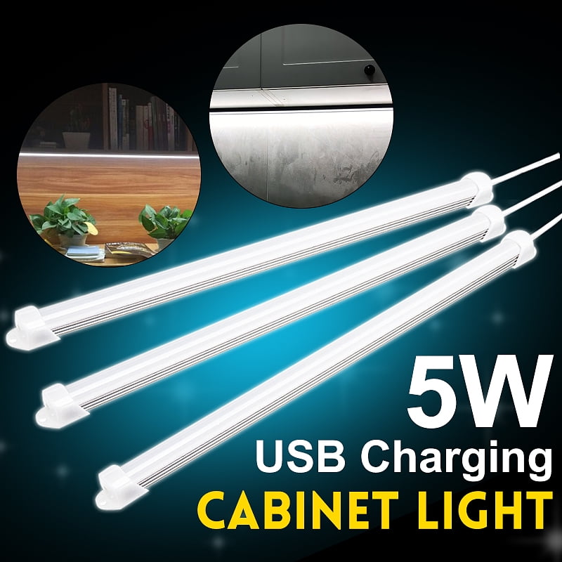 1/2PCS 20 LED Motion Sensor Bar Light USB Rechargeable Night Strip Closet Lamp U 