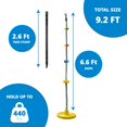thumbnail image 4 of Asiento de disco individual Tree Swing Jungle Gym Kingdom para niños, amarillo, 4 of 6