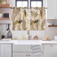 thumbnail image 2 of Vintage Bee Kitchen Curtains Window Panels, Vintage Brown Tree Branch Insulated Window Treatment Curtain, Grommet Curtains for Bedroom/Living Room/Bathroom, 2 Piece 42"Wx45"L, 2 of 8