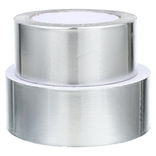 TSV 65' x 2 Aluminum Foil Tape, Silver Metal Tape Heat Shield HVAC Tape,  A/C Sealing Adhesive Tape for Repairing Cold Air Ducts, Duct Insulation