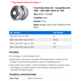 thumbnail image 2 of Front Brake Rotor Set - Compatible with 2000 - 2006 GMC Yukon XL 1500 2001 2002 2003 2004 2005, 2 of 2