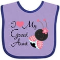 thumbnail image 3 of Inktastic I Love My Great Aunt Girls Baby Bib, 3 of 4