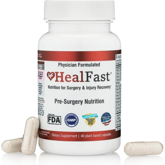 HealFast Surgery & Injury Recovery Supplement (Pre-Op): Quercetin, Probiotics Supplement for Wound, Liposuction, Tummy Tuck, and BBL Post Surgery Supplies