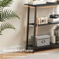 thumbnail image 7 of 30" Narrow Console Table, 3-Tier Small Entryway Table with Storage Shelves, Behind Couch Sofa Table, Hallway Table for Entryway, Foyer, Hallway, Living Room, Black, 7 of 7