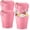 Pink, variant on 12 Pcs Large Galvanized Metal Buckets with Handles, 10 Inch Heavy Duty Round Steel Pails for Party, Wedding, Crafts, Utensils, Table Centerpieces, Pink