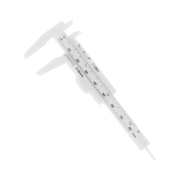 Unique Bargains 1 Pce Mini Règle de Mesure pour Sourcils Double Échelle Outil de Mesure 4.13"x1.73 Pouces Blanc