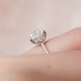 thumbnail image 5 of Silvago Jewelry White Gold Plated 14K Diamond Ring - Brilliant 1.85 Ct Round Cut Diamond Ring - Halo Diamond Rings for Women's - Eternity Diamond Rings for Women's - Solitaire with Accent Rings, 5 of 10