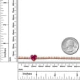 thumbnail image 4 of Gem Stone King 18K Rose Gold Plated Silver Red Created Ruby and White Moissanite Tennis Bracelet for Women (4.63 Cttw, Gemstone Birthstone, Heart Shape 8MM, 7.25 inch), 4 of 6