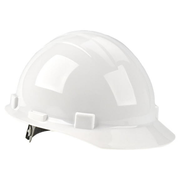 Cap Style Hard Hat, 4 Point Adjustable Ratchet, Class E and G, White