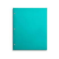 Staples 4-Pocket 3-Hole Punched Presentation Folder Teal 56215-CC