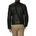 thumbnail image 3 of Men Leather Jacket Slim Fit Biker Motorcycle Genuine Black Lambskin Jacket A910, 3 of 4