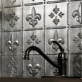thumbnail image 5 of FASÄDE Fleur de Lis Decorative Vinyl Backsplash 15 sq ft Kit in Crosshatch Silver, 5 of 7