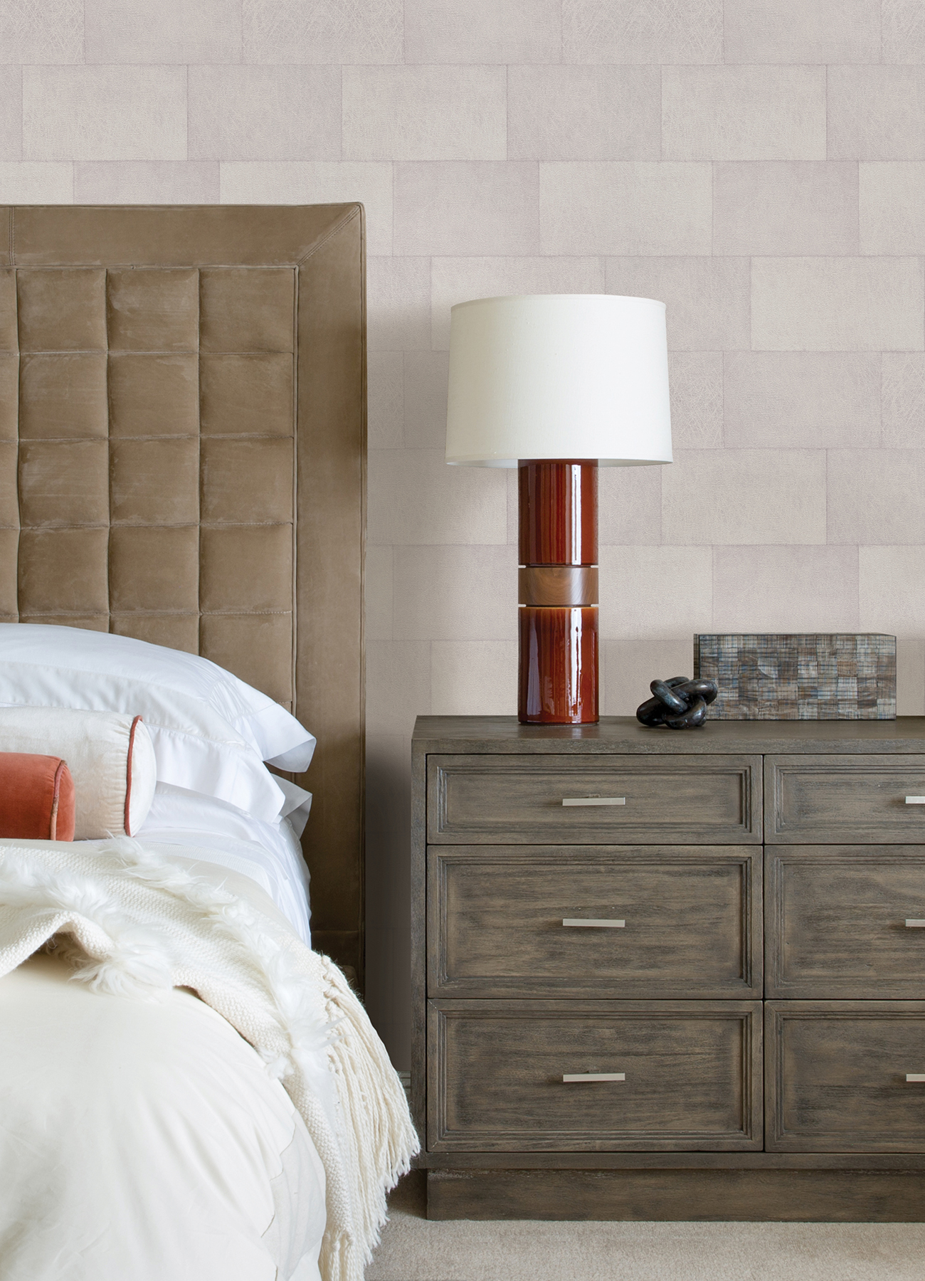 Advantage Lyell White Stone Wallpaper