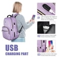 thumbnail image 3 of Mochila para portátil MATEIN de 17 pulgadas resistente al agua, color morado, 3 of 9