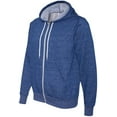 thumbnail image 2 of Bella Canvas Men's 3739 Unisex Poly-Cotton Fleece Full-Zip Hoodie (Digital Blue, Small), 2 of 6