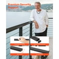 thumbnail image 6 of VEVOR 6.5 ft Stainless Steel Handrail, Rectangular Top Stair Deck Hand Rail for Outdoor/Indoor Steps with End Cap,Matte Black Coating Adjustable Metal Stair Rail for Cable Railing Kit, 6 of 9