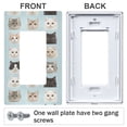 thumbnail image 3 of Yayeee Rocker Switch Wall Plate 1-Gang 4.6"x2.9" Home Decorative Outlet Cover, Cute Cat Faces, 3 of 6