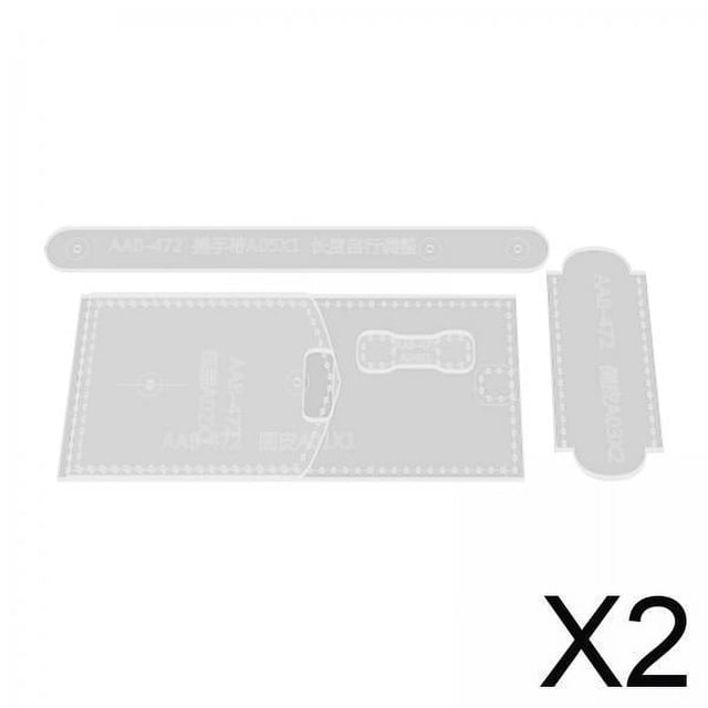 2 Plantillas Acrílicas Para Cartera, Estuche Para Gafas, Plantilla De Cuero Acrílico