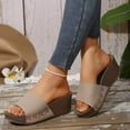 thumbnail image 6 of Wowcloth Women's Wedge Roman Sandals – Slip-On Casual Beach Slides with Thick Sole for Summer Comfort, 6 of 6
