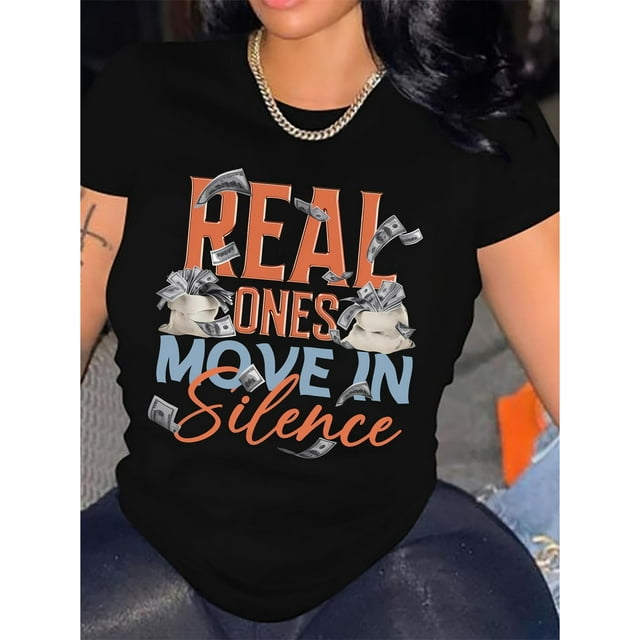graphic print t-shirt, short sleeve crew neck casual top for summer & spring, women's clothing Tee For Adult, Men, Women, Teen, Teenager, Adolescent, Youth