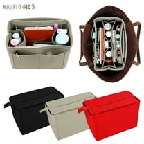 BadPiggies Felt Zipper Insert Bag In Bag Purse Organizer Handbag Tote Duffel Backpack for Speedy Neverfull Gracefull (S, Beige)