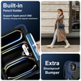 thumbnail image 5 of ELEHOLD Rugged Hybrid Case For iPad Pro 13 2024, with Built-in Kickstand 360° Rotating Handstrap Pencil Holder Crossbody Shoulder Strap Shockproof Heavy Duty Case, Navyblue+Black, 5 of 10