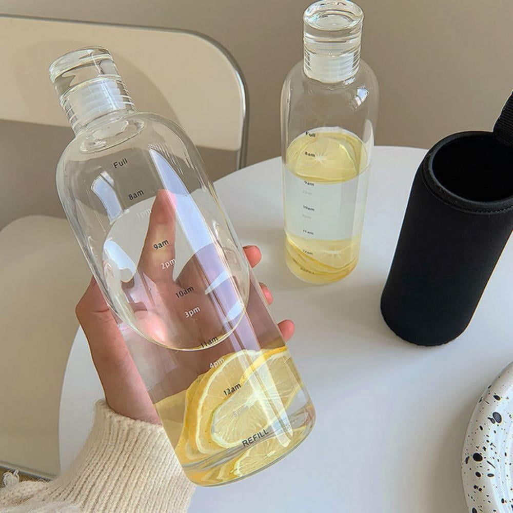 Clear Plastic Water Bottles with Time Scale 17 Oz Plastic Bottles