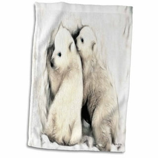 ZKGK Polar Bears Hand Towel Bath Towels Beach Towel For Home Outdoor Travel  Use Size 13x13 Inches