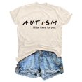 thumbnail image 2 of CHENge Women's Autism Awareness O Neck T-Shirt Accept Adapt Advocate Shirt Autism Mom Short Sleeve Tee Teacher Life Top, 2 of 3