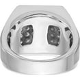 thumbnail image 5 of 14K White Gold Ibgoodman Men's Polished And Satin 1 1/5 Carat Aa Quality Diamond Cluster Ringsize 10 (Width 17.24) - Jbsp, 5 of 5