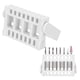 thumbnail image 2 of 2 Pack 16 Holes Nail Drill Bit Display Stand Holder Storage Box for Grinding Heads White, 2 of 4