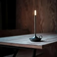 thumbnail image 4 of SLGHLSAHG Cordless Rechargeable, 3 Levels Brightness Dimmable Crystal Lantern, Innovative Candle Shape for Restaurant for Home Decor (Silver) A59707, 4 of 8