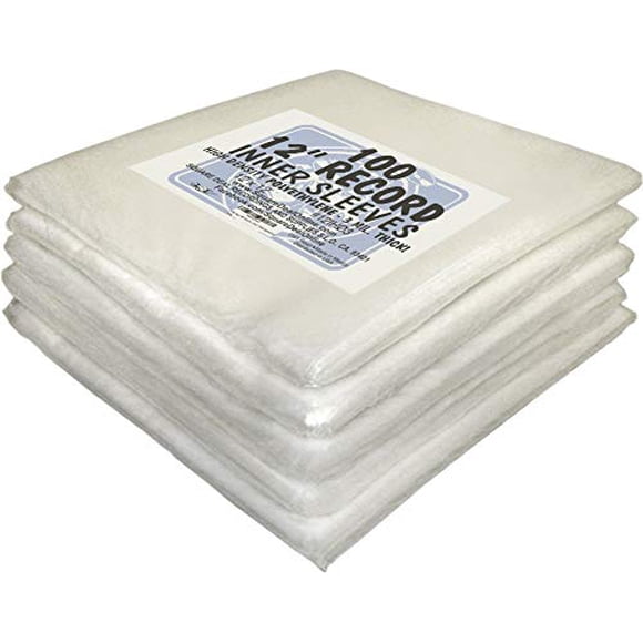 (500) Pochettes Intérieures en Plastique 3Mil pour Disques Vinyles 12 Pouces - 12IH03