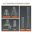 thumbnail image 4 of Telescoping Ladder A Frame, 13 FT Extension Ladder, Aluminum Multi-Position Ladder, Portable Collapsible Ladder for Home, RV, Indoor & Outdoor Use, 330lb Capacity, 4 of 7