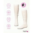 thumbnail image 6 of MeMoi  Weaved Velvet Bow Knee High Socks - Girls - Female, 4, Winter White, 6 of 7