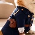 thumbnail image 7 of Funny Pilot Dog Costume, Standing Pet Uniform Outfit with Hat, Navy Blue Captain Suit with Belt Bag, Party Cosplay Apparel, for Small Medium Dogs Puppies Cats Photo Prop, 7 of 7