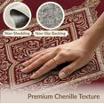 thumbnail image 6 of ODIKA 4'x6' Washable Area Rug Vintage Interlocking Web Symmetrical Balanced Composition Carpect for Home Office, Under Desk, Non-Slip Chair-Friendly, Flatwoven, 6 of 7