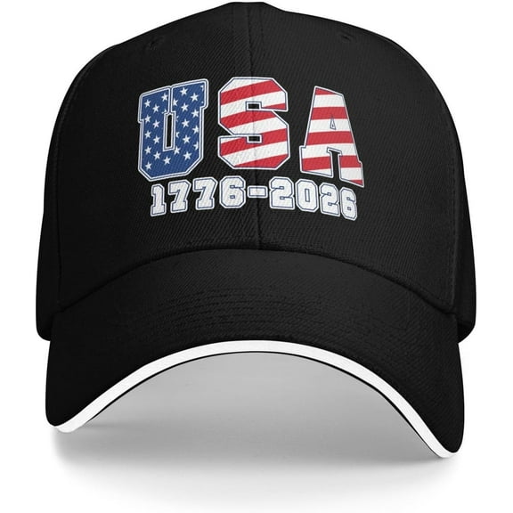 1776 2026 USA 250th Birthday Anniversary 250 USA Patriotic Hat Baseball Cap