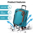 thumbnail image 6 of New York Xpress 22" Softside Carry-on Luggage, Expandable Suitcase with Spinner Wheels, TSA-Approved, Sky Blue , WD8818, 6 of 10
