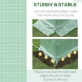 thumbnail image 6 of 9.8' x 6.6' x 6.6' Plastic Greenhouse Cover Replacement, Heavy Duty Waterproof Tarp for Hoop House, Sheeting with 6 Windows, Door & Reinforcement Grid, Green, 6 of 9