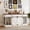 White, variant on Furniture Style Dog Crate - Indoor Wooden Dog Kennel Furniture with 2 Sliding Barn Doors, 2 Drawers & Room Divider - 72" L x 23.6" W x 34" H - White