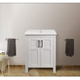 thumbnail image 3 of Fullwatt Modern Storage Space Bathroom Vanity, Wood White, 24" W, 3 of 8