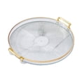 thumbnail image 1 of Modern Round Acrylic Tray with Gold Handles, 11 Inch Diameter, 1 of 5