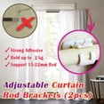 thumbnail image 3 of 2/4Pc Nail-free Adjustable Rod Bracket Holder Wall Hanging Rod Curtain Hot G1W9, 3 of 9