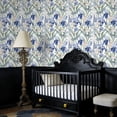 thumbnail image 3 of Chinoiserie Peel and Stick Wallpaper Delicate Floral Dragonflies Soft Blue Tones Wall Mural 23.6in x 9.8ft Self Adhesive Removable Wall Paper Floral Contact Paper for Bedroom Walls Cabinet Locker, 3 of 8